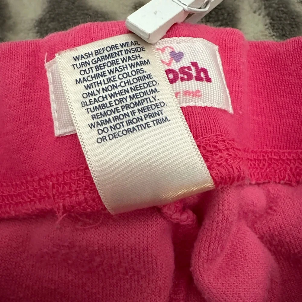 OshKosh B’gosh  Heart Graphic Velour Pants in Pink Size 4T Toddler